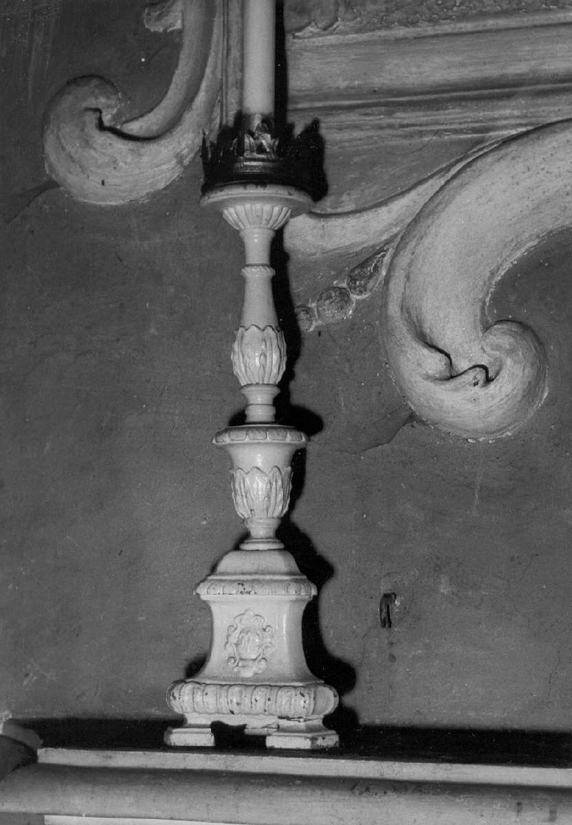 candeliere d'altare, serie - manifattura modenese (metà sec. XIX)