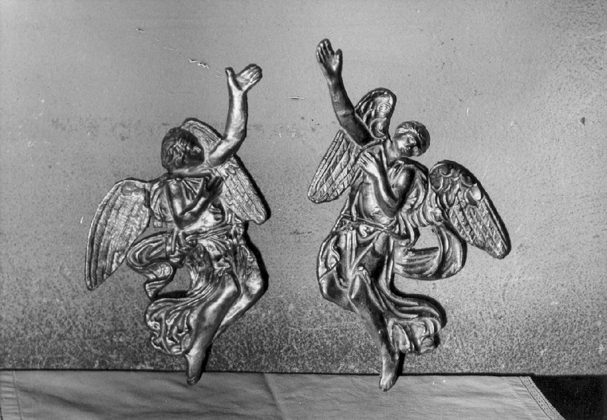 angioletti reggicorona (statuetta, serie) - manifattura emiliana (inizio sec. XIX)