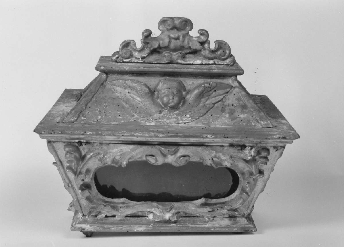 reliquiario a teca - a urna - ambito reggiano (seconda metà sec. XVII)