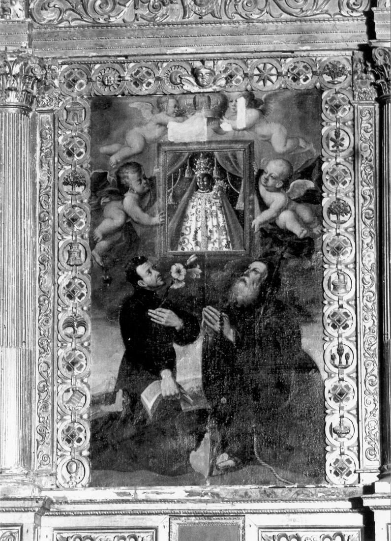 San Luigi Gonzaga e Sant'Antonio abate (dipinto) - ambito emiliano-lombardo (seconda metà sec. XVIII)