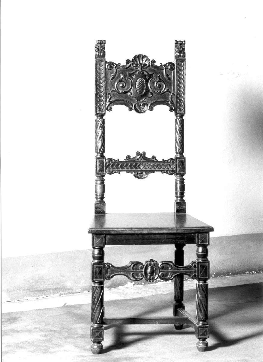 sedia, serie - manifattura emiliano-lombarda (inizio sec. XX)