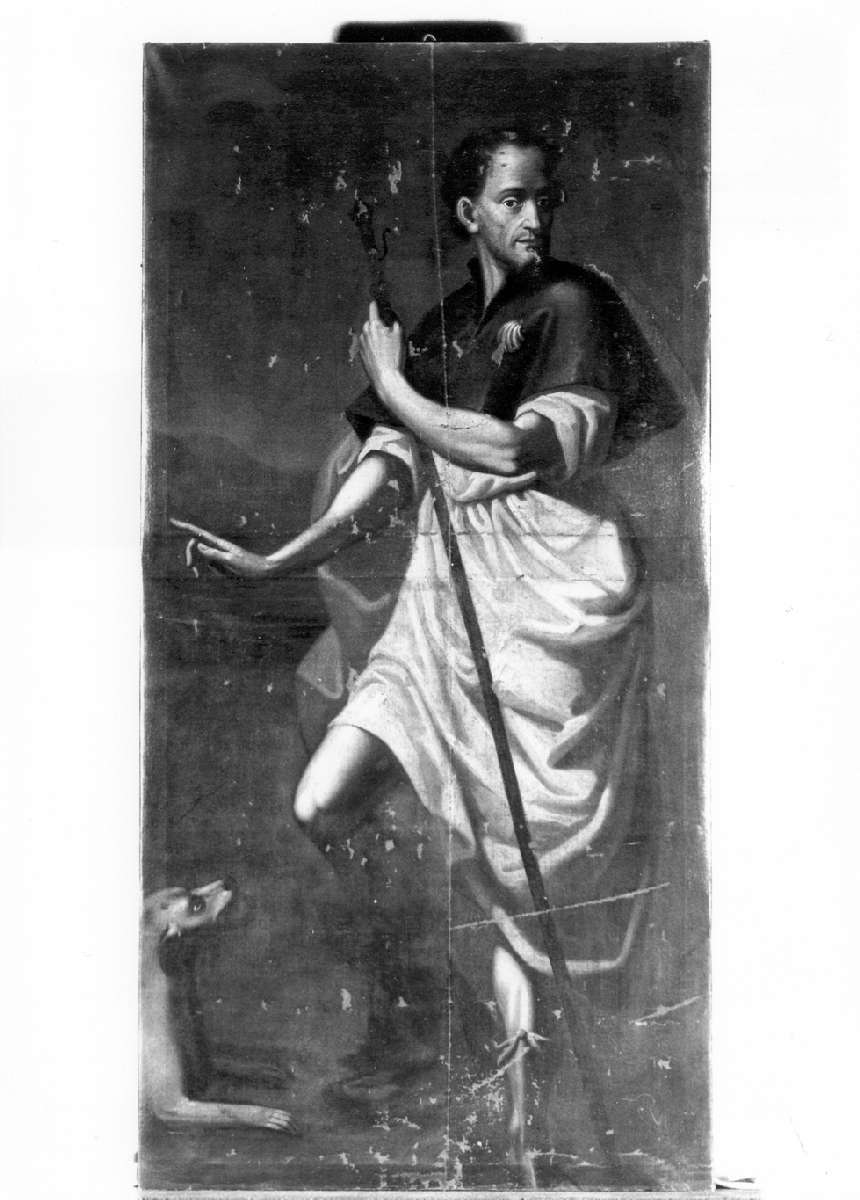 San Rocco (dipinto, frammento) - ambito emiliano-lombardo (terzo quarto sec. XVII)