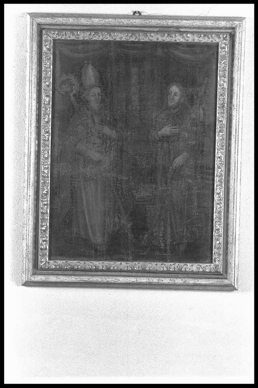 santo vescovo e santo monaco (?) (dipinto) - ambito modenese (secc. XVII/ XVIII)