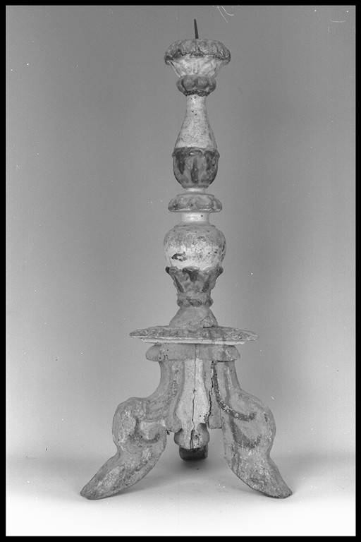 candeliere - manifattura modenese (fine/inizio secc. XVII/ XVIII)
