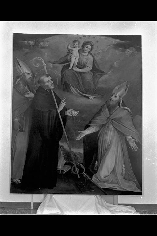 Madonna del Carmelo con San Biagio, San Benedetto e Sant'Apollinare (dipinto) - ambito emiliano (prima metà sec. XVII)
