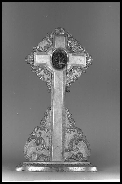 reliquiario - a croce - manifattura emiliana (prima metà sec. XIX)