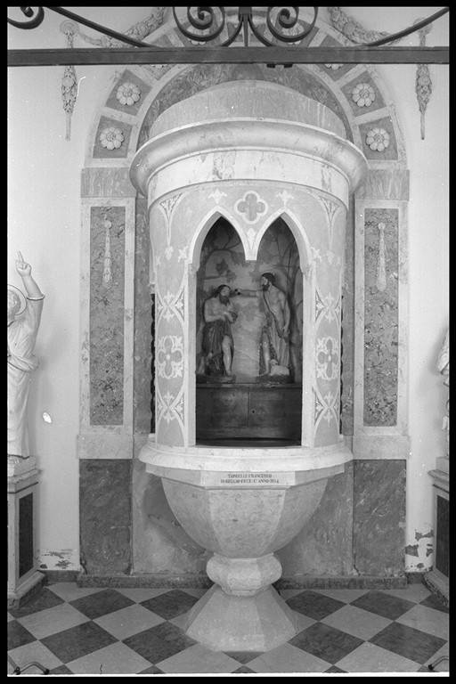 fonte battesimale di Tondelli Francesco - manifattura reggiana (sec. XIX)