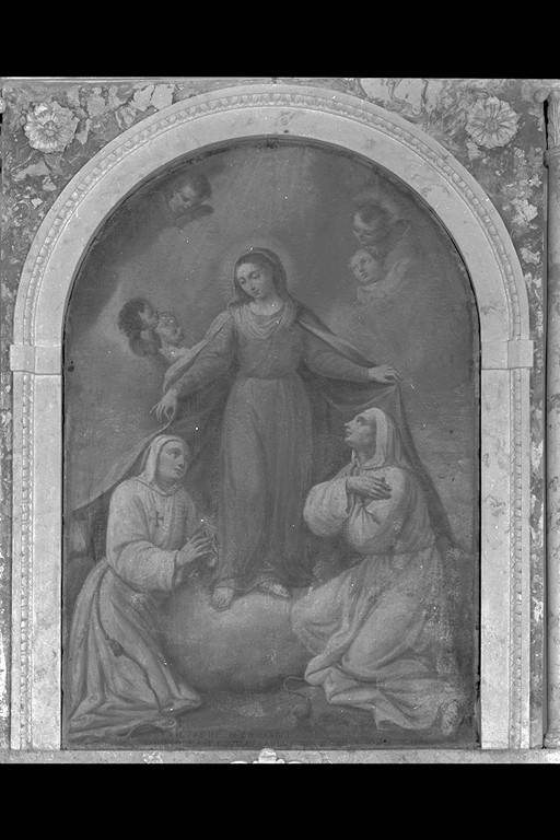 Maria Vergine con due consorelle (dipinto) - manifattura emiliana (sec. XVIII)