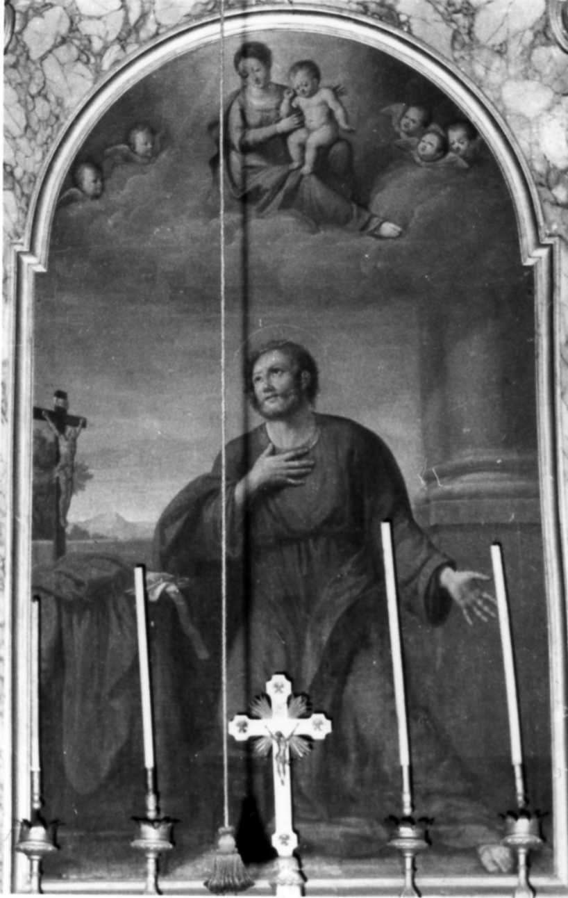 Sant'Omobono in preghiera (dipinto) - ambito emiliano (prima metà sec. XIX)