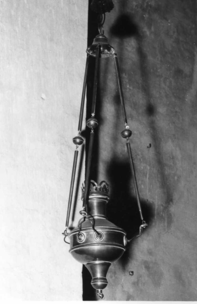 lampada pensile, serie - bottega emiliana (prima metà sec. XIX)