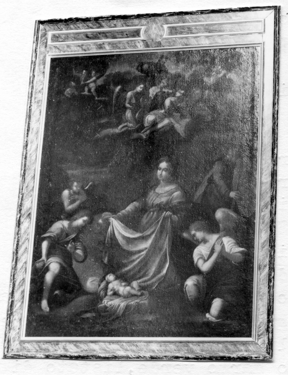Natività e Angeli (dipinto) - ambito ferrarese (prima metà sec. XVII)