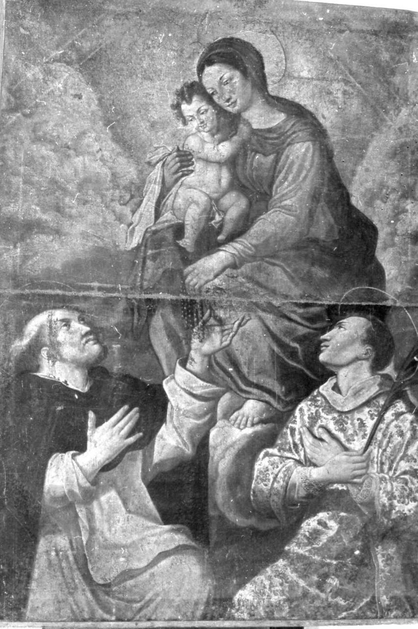 Madonna del Rosario con San Domenico e devoti (dipinto) - ambito modenese (seconda metà sec. XVII)