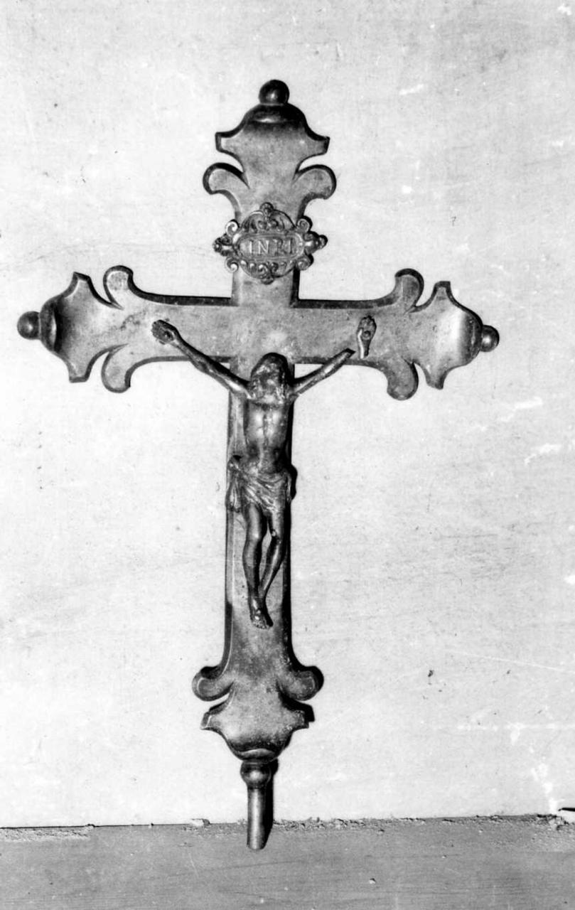 croce processionale - bottega emiliana (prima metà sec. XVIII)