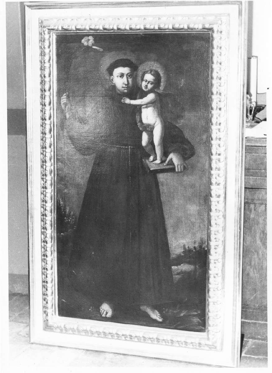 Sant'Antonio da Padova con Gesù Bambino (dipinto) - ambito reggiano (seconda metà sec. XVII)