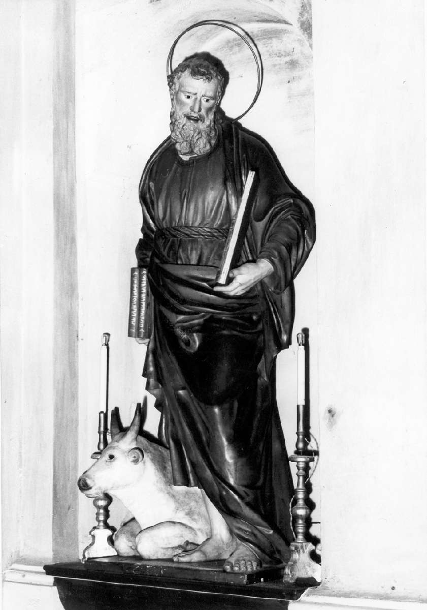 San Luca Evangelista (statua) di Ballanti Graziani Giovanni Battista (bottega) (seconda metà sec. XIX)