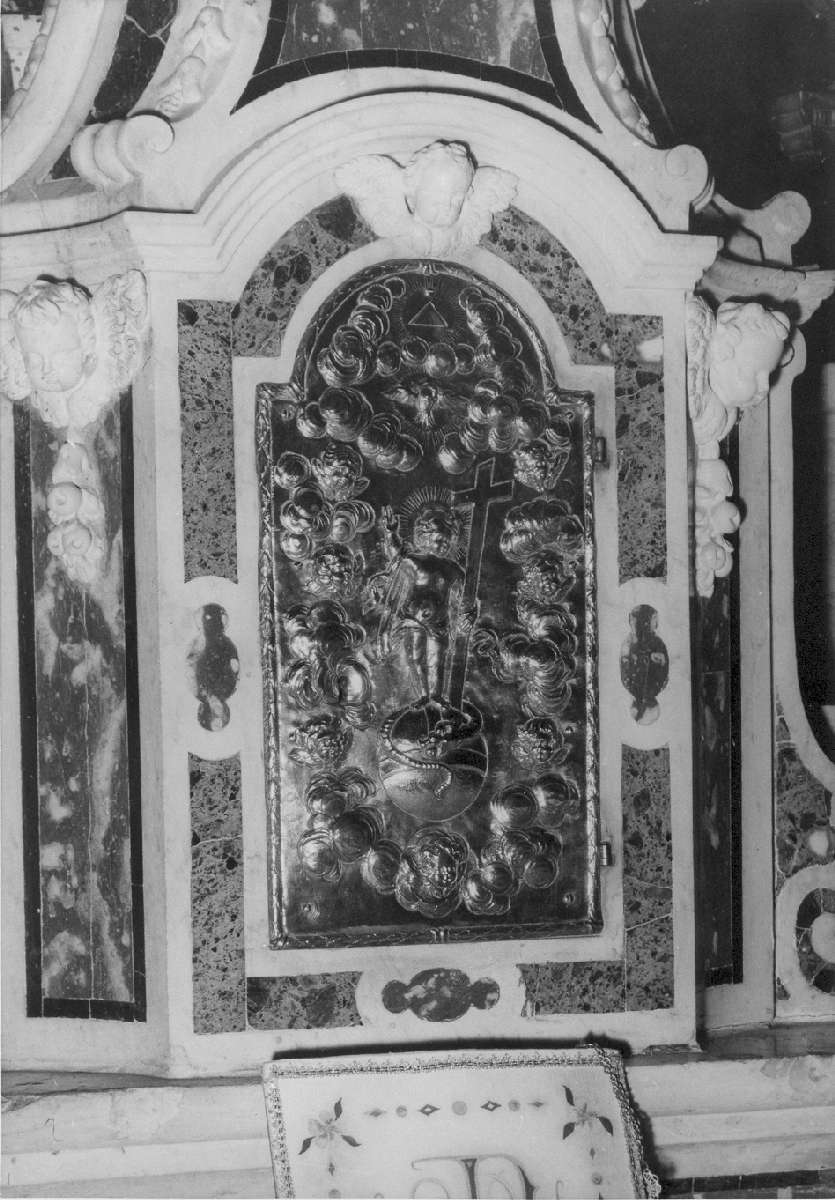 sportello di tabernacolo, elemento d'insieme - manifattura emiliana (sec. XVIII)