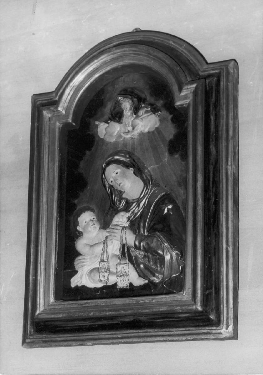 Madonna del Carmelo (rilievo) - manifattura emiliana (fine/inizio secc. XVII/ XVIII)