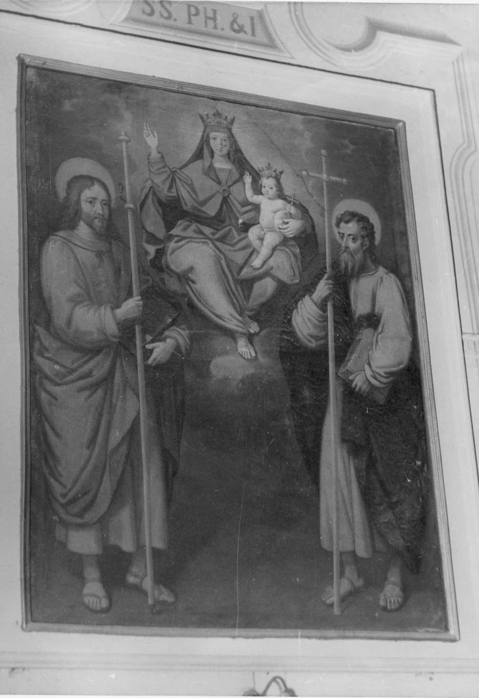 Madonna con Bambino tra San Filippo e San Giacomo (dipinto) - ambito reggiano (inizio sec. XVII)