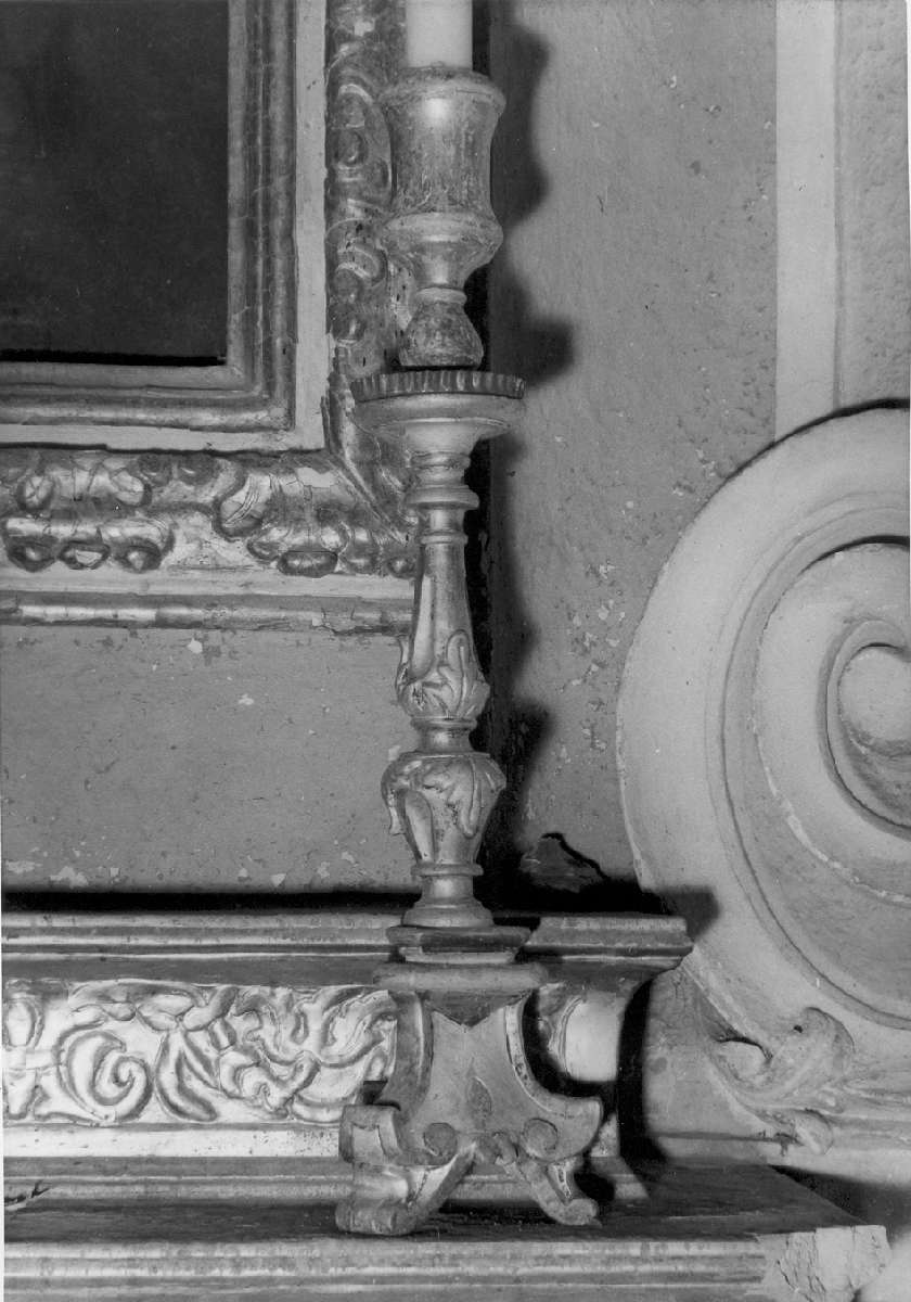candeliere d'altare, serie - manifattura reggiana (fine/inizio secc. XVIII/ XIX)