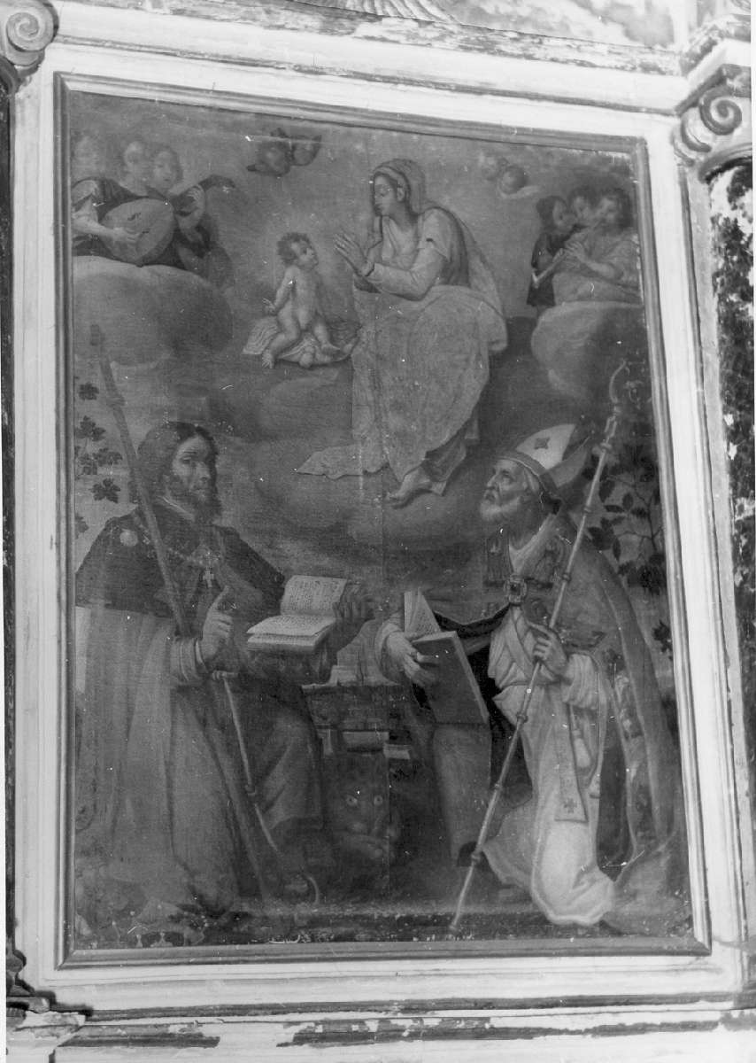 Madonna della Ghiara con San Pellegrino e San Geminiano (dipinto) - ambito reggiano (fine/inizio secc. XVI/ XVII)
