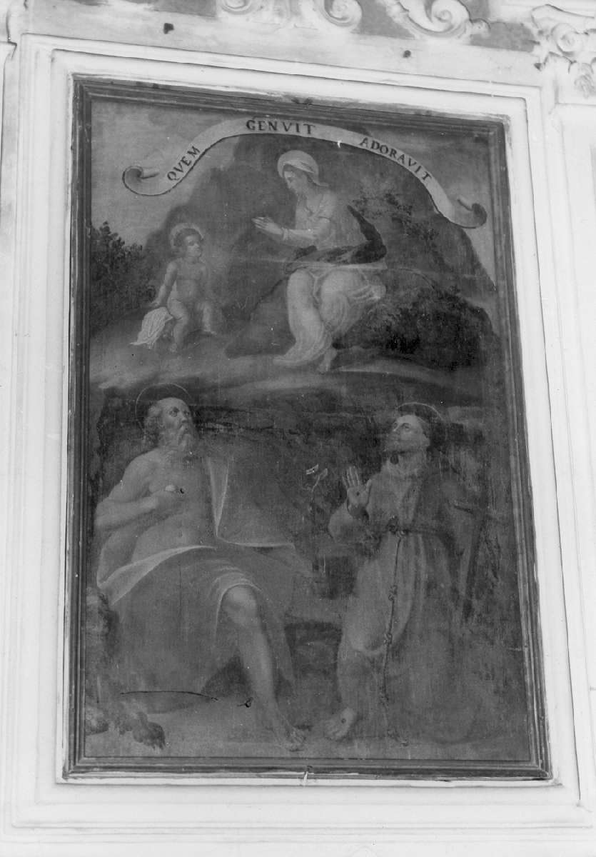 Madonna della Ghiara con San Girolamo e San Francesco (pala d'altare) - ambito emiliano (primo quarto sec. XVII)