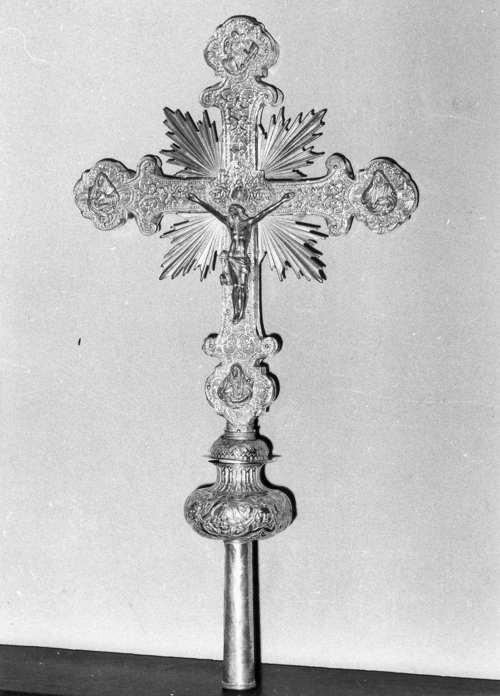 croce processionale - manifattura reggiana (seconda metà sec. XVI, sec. XVIII)