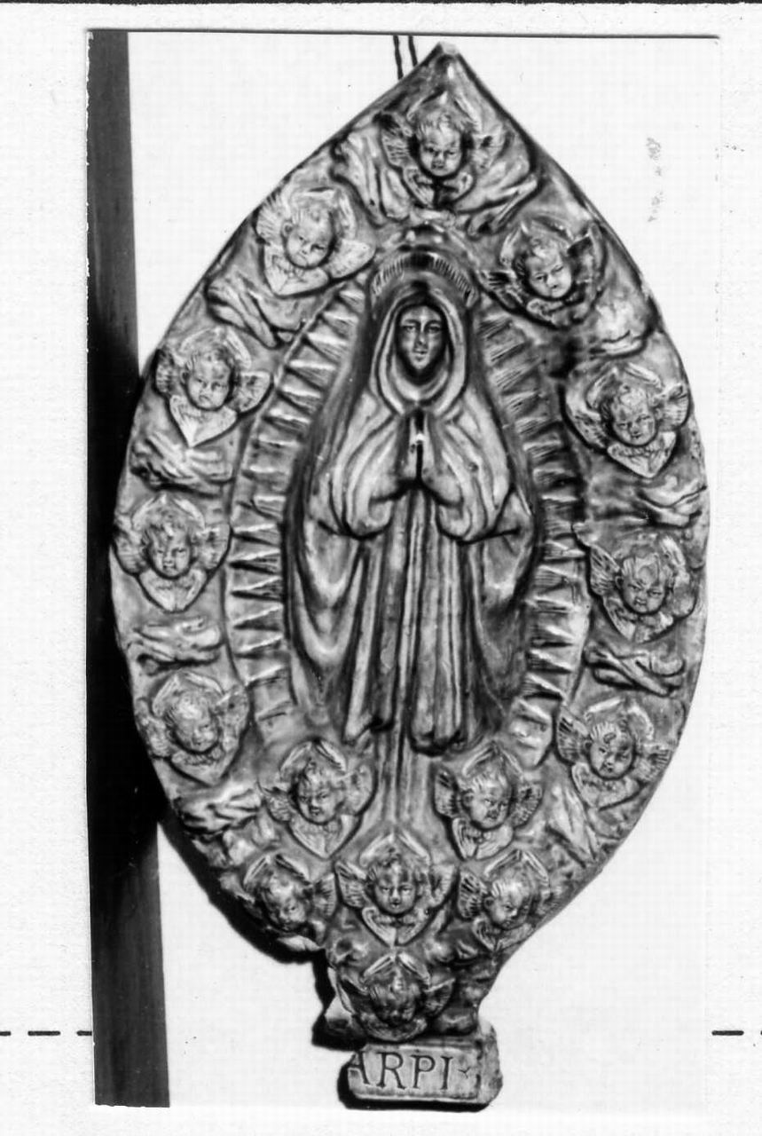 Madonna Assunta (targa devozionale) - bottega carpigiana (?) (inizio sec. XVII)