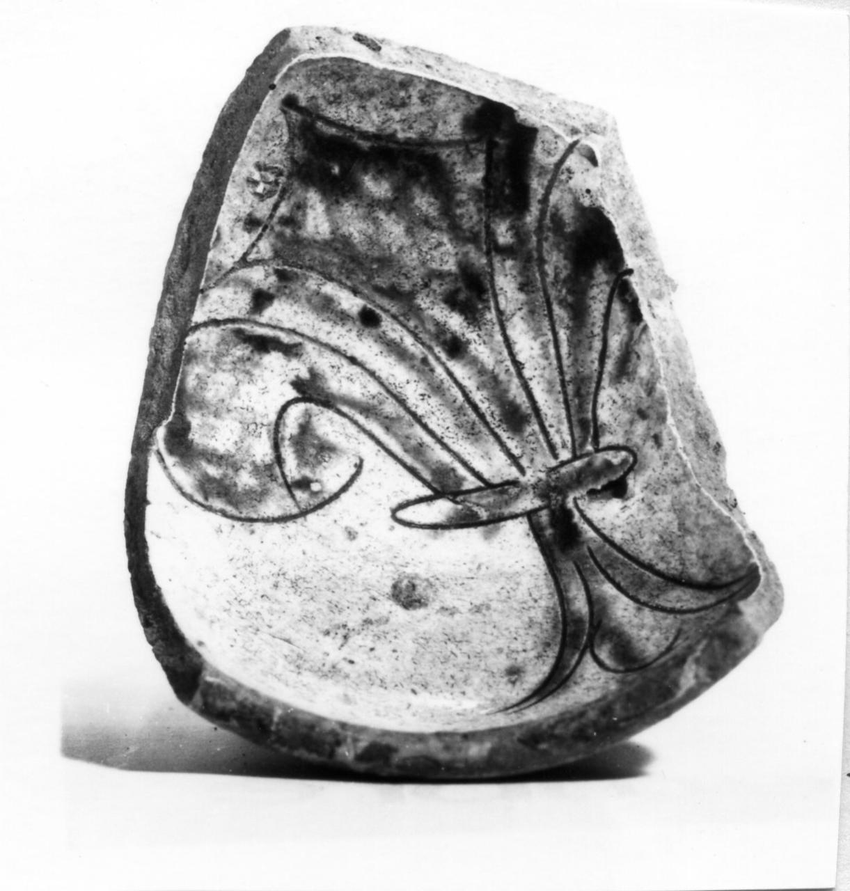 motivi decorativi (ciotola, frammento) - bottega emiliana (fine sec. XV)