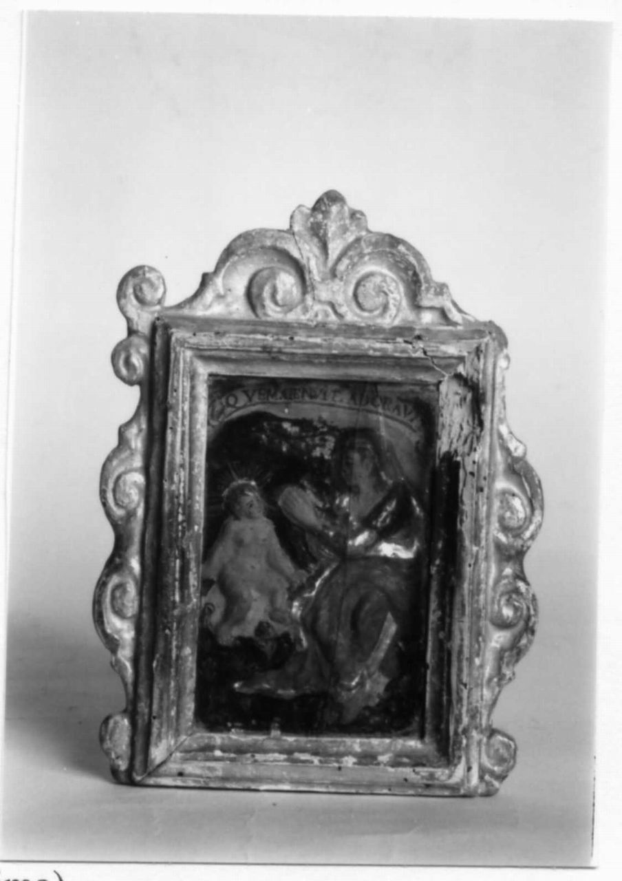 Madonna della Ghiara, Madonna con Bambino (pace - a tavoletta) - bottega emiliana (sec. XVII)