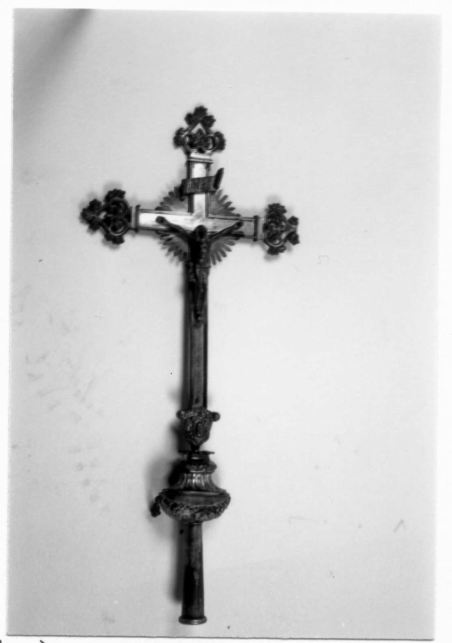 Cristo crocifisso (croce processionale) - bottega emiliana (fine/inizio secc. XVII/ XVIII)