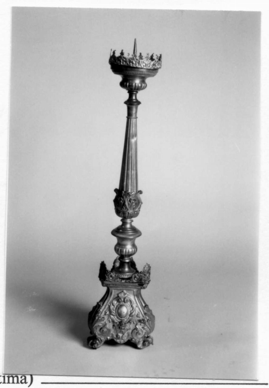 candeliere d'altare, serie - bottega emiliana (fine/inizio secc. XIX/ XX)