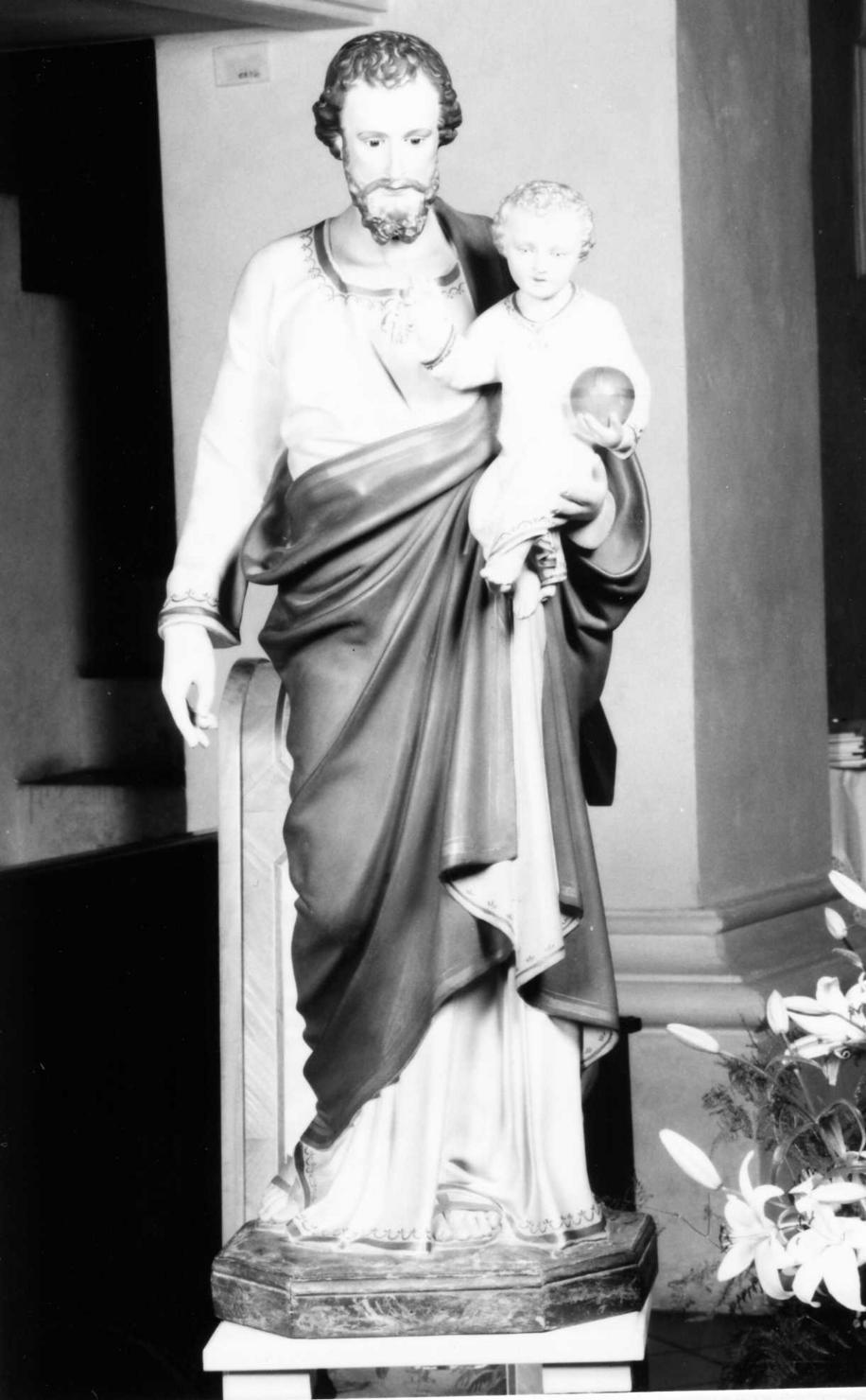 San Giuseppe e Gesù Bambino (statua) - bottega emiliana (primo quarto sec. XX)