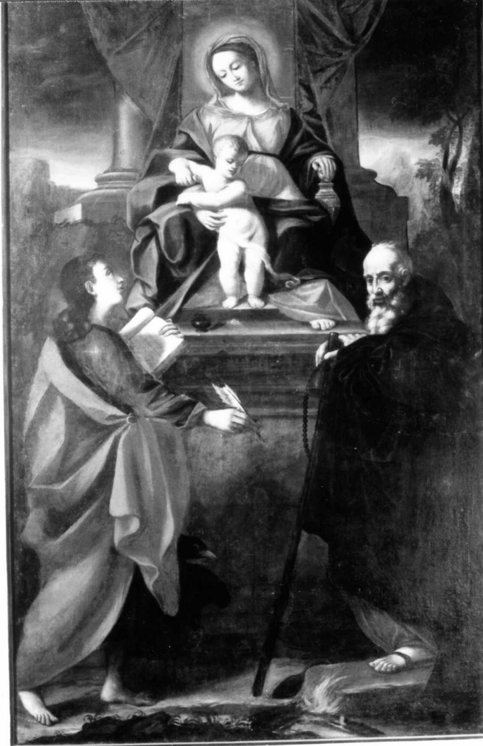 Madonna con Bambino e Santi (dipinto) di Parmeggiani Girolamo (sec. XVIII)