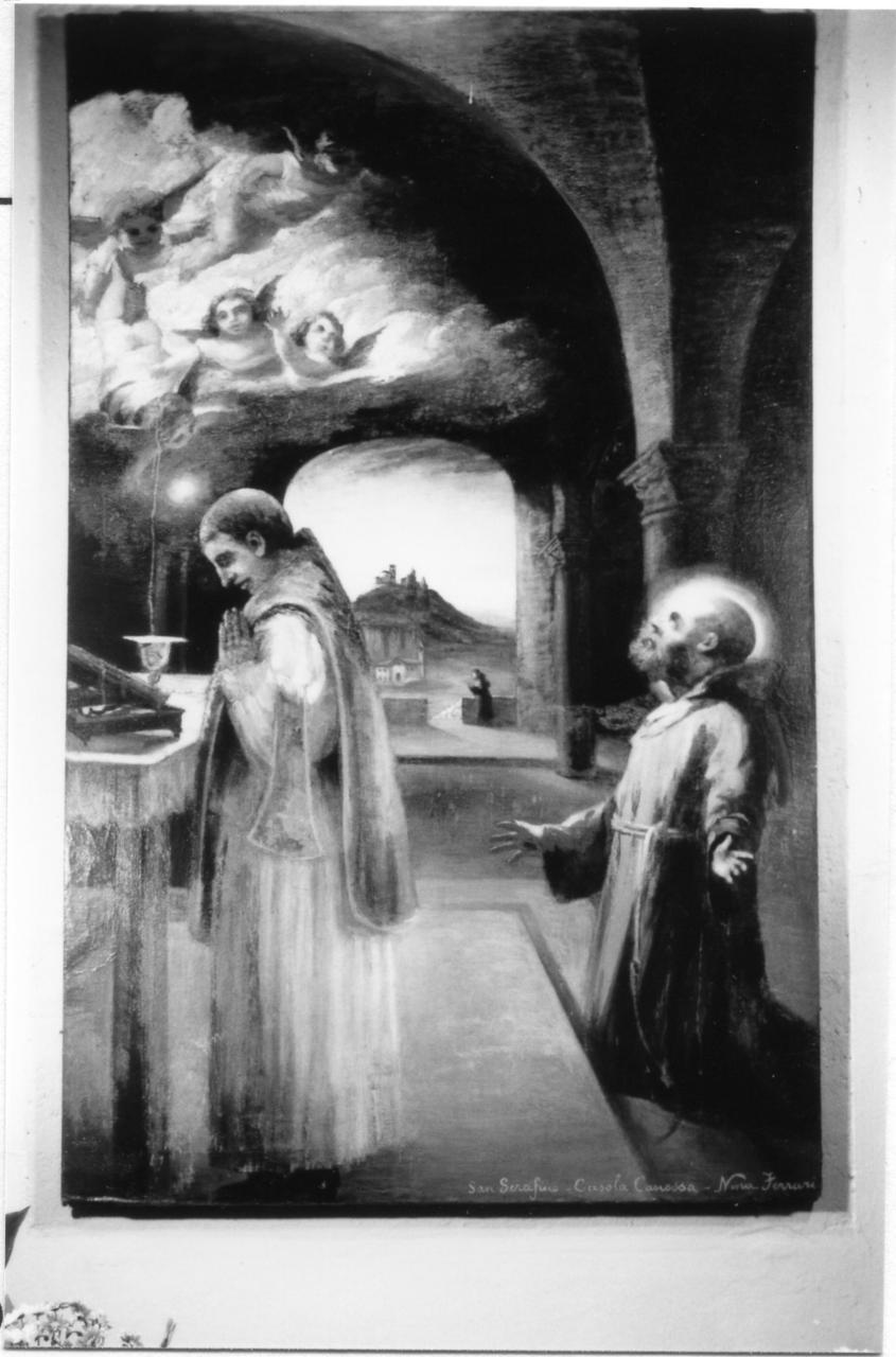 visione di San Serafino (dipinto) di Ferrari Anna detta Nina (sec. XX)