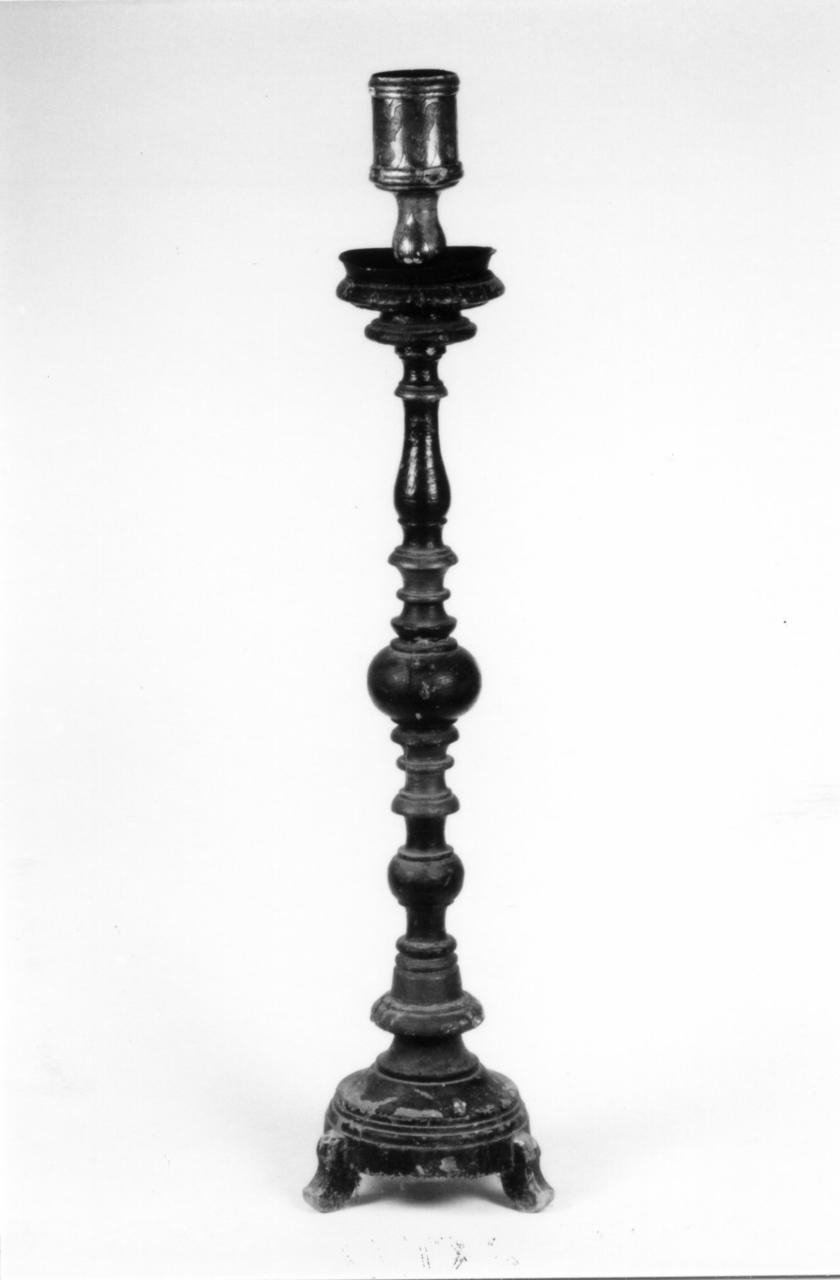 candelabro funebre, serie - bottega emiliana (fine/inizio secc. XVIII/ XIX)