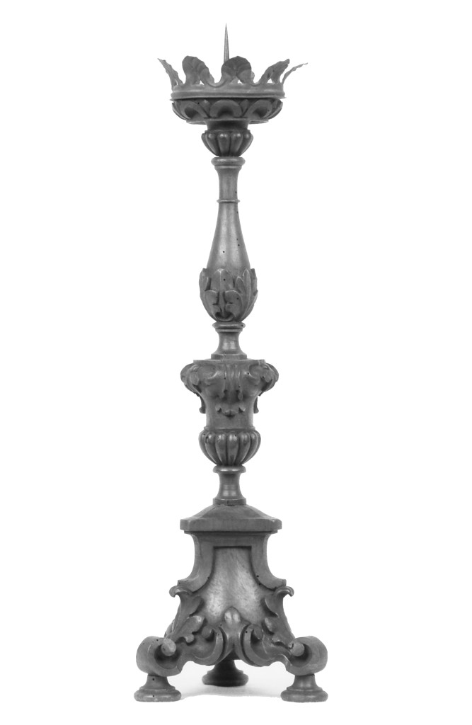 candeliere d'altare, serie - manifattura modenese (sec. XVIII)