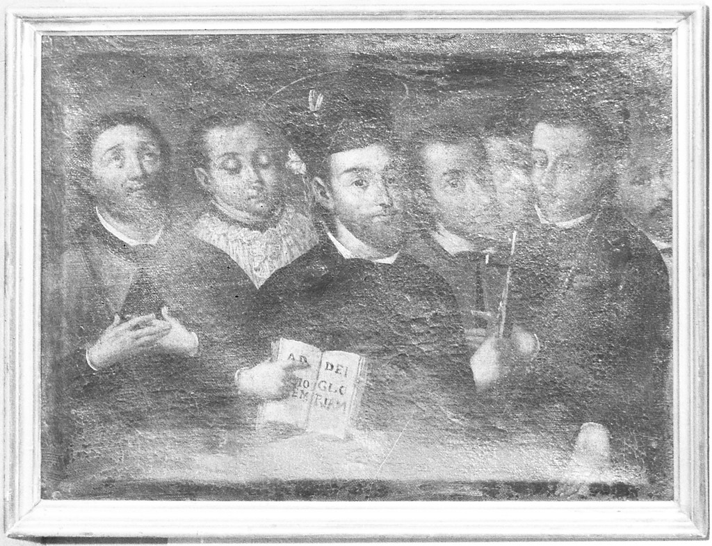 San Ignazio di Loyola, San Stanislao Koska, San Luigi Gonzaga e santi gesuiti (dipinto) - ambito modenese (prima metà sec. XVII)