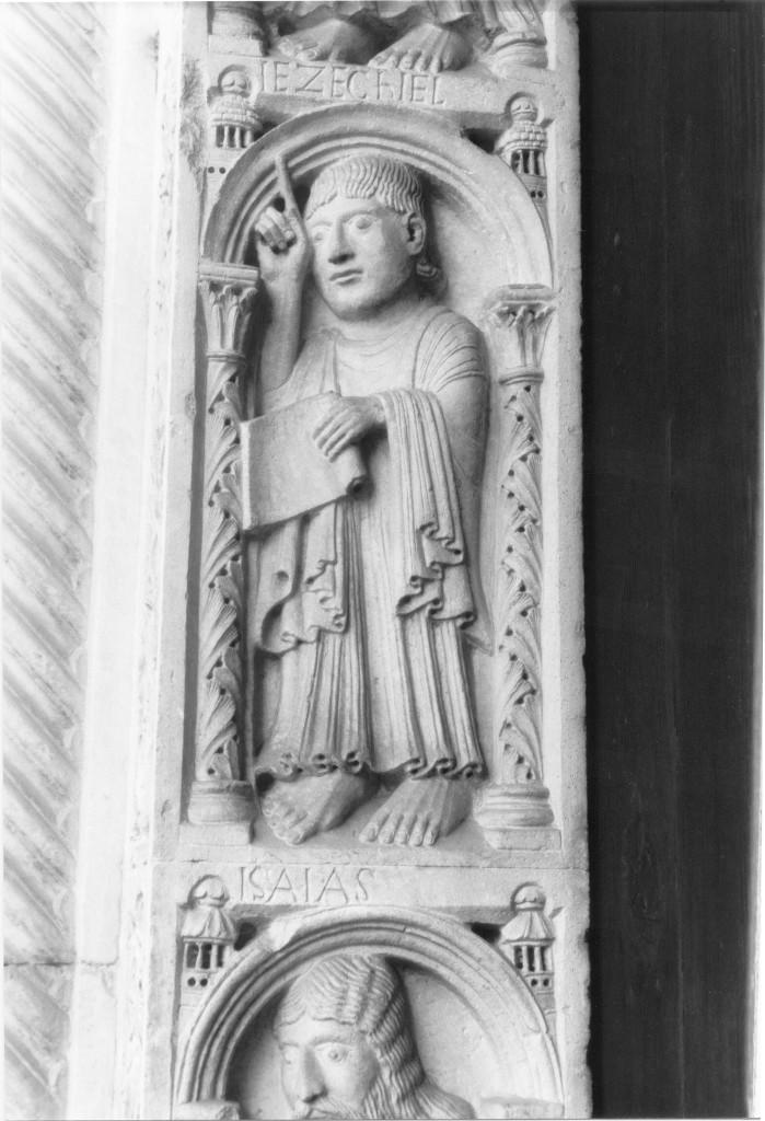 profeta Ezechiele (rilievo) di Wiligelmo (secc. XI/ XII)