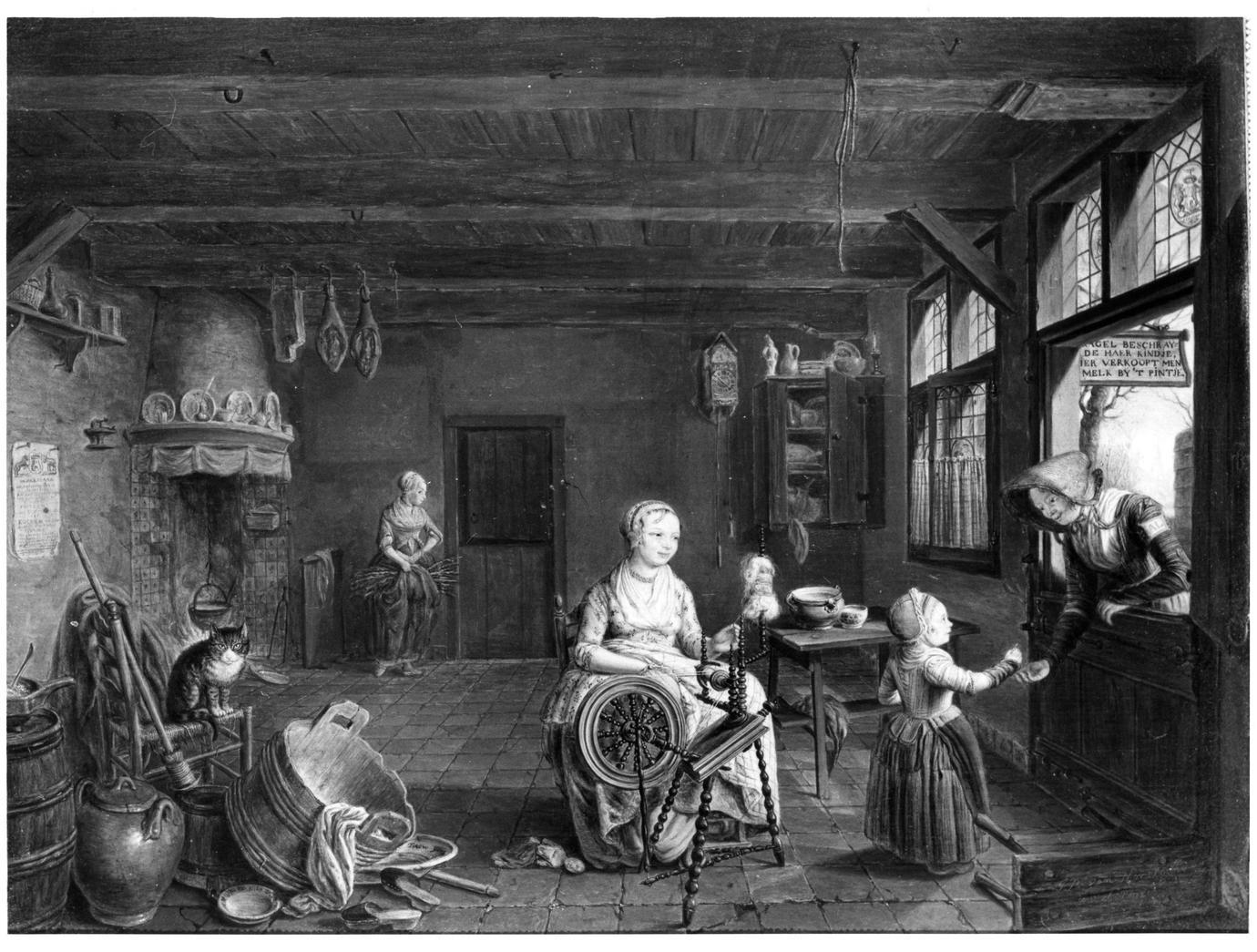 interno di cucina con figure (dipinto) di Van Horstock Johannes Petrus (ultimo quarto sec. XVIII)