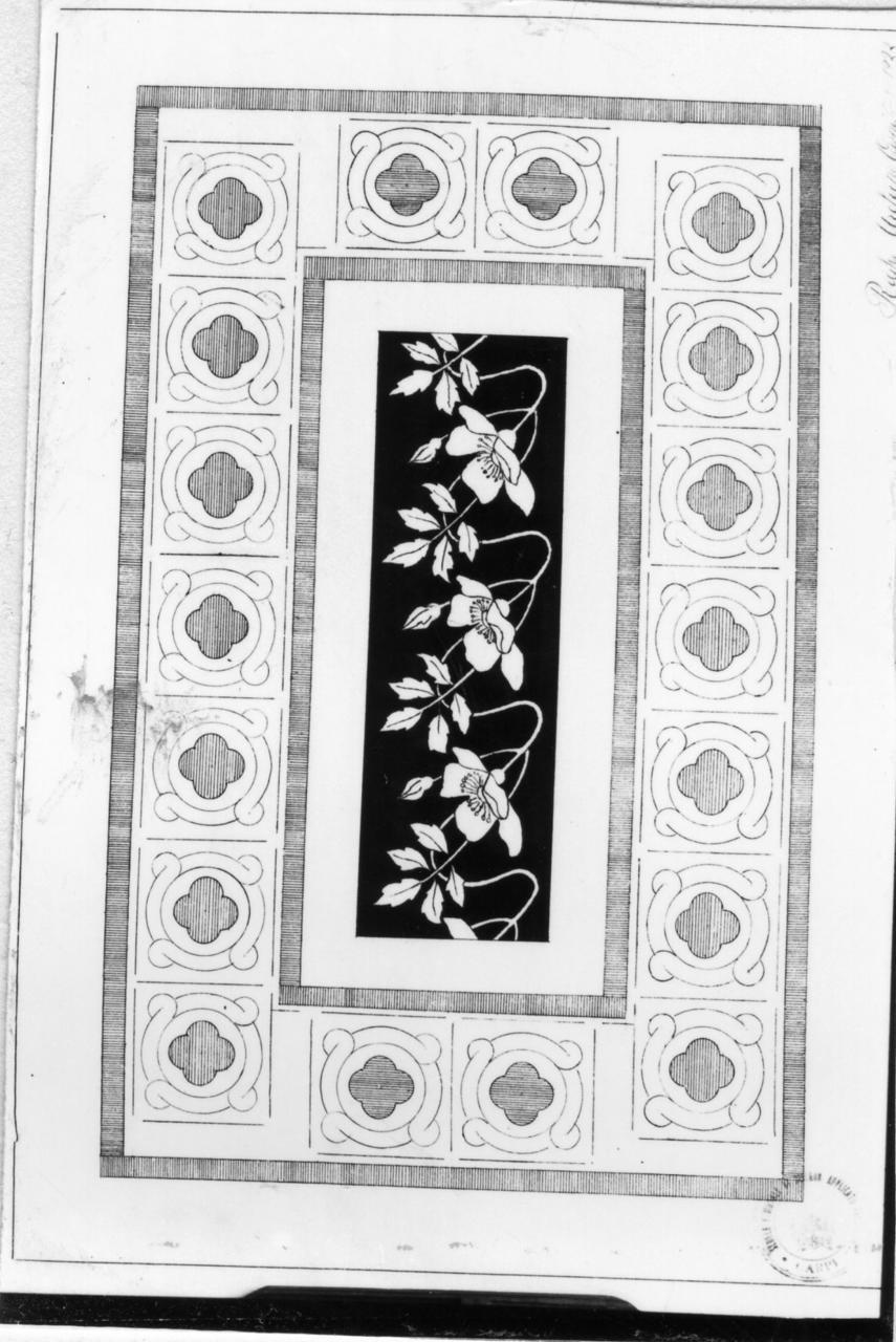 motivi decorativi geometrici e vegetali stilizzati (disegno) di Righi Archipo (sec. XX)