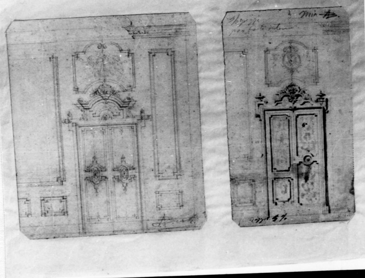 decorazioni parietali (disegno) di Becchi Andrea (seconda metà sec. XIX)