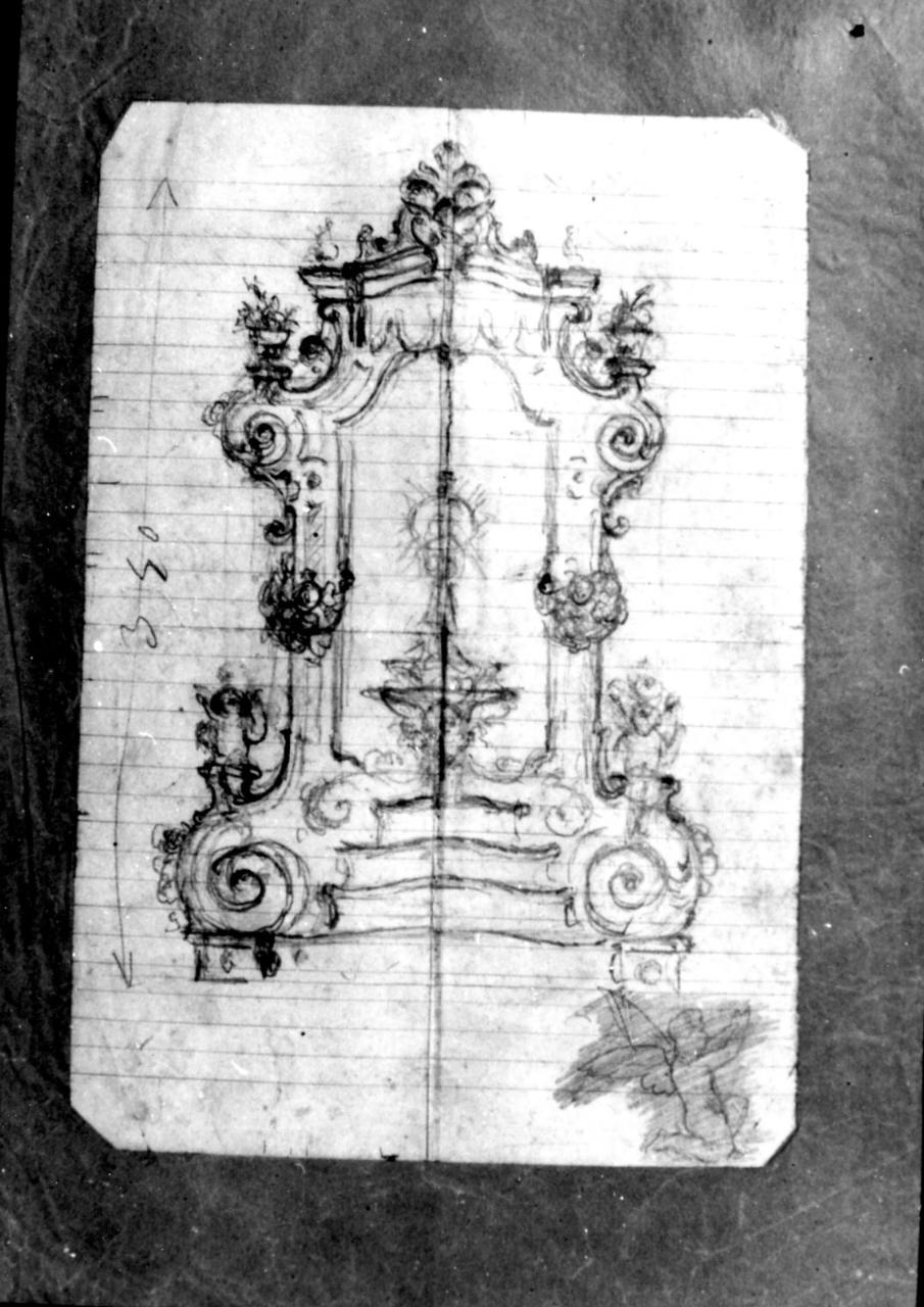 tronetto eucaristico (disegno) di Becchi Andrea (seconda metà sec. XIX)