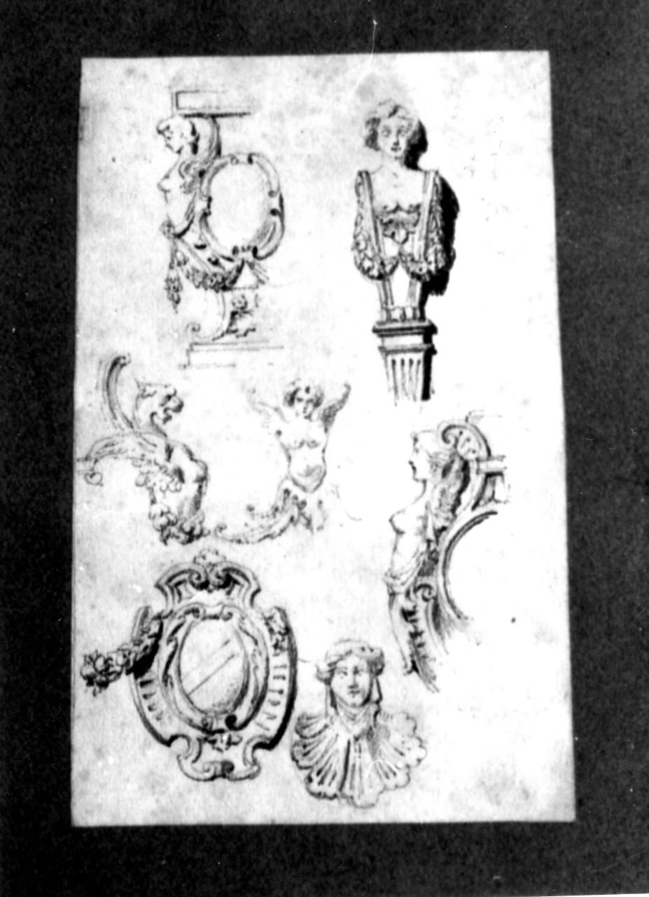 motivi decorativi (disegno) di Becchi Andrea (seconda metà sec. XIX)