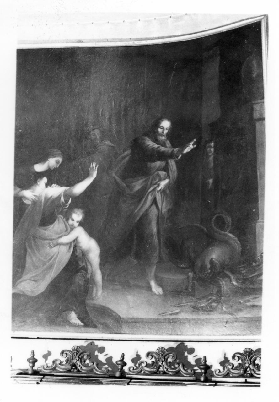 San Filippo uccide il drago (dipinto) di Vellani Francesco (sec. XVIII)