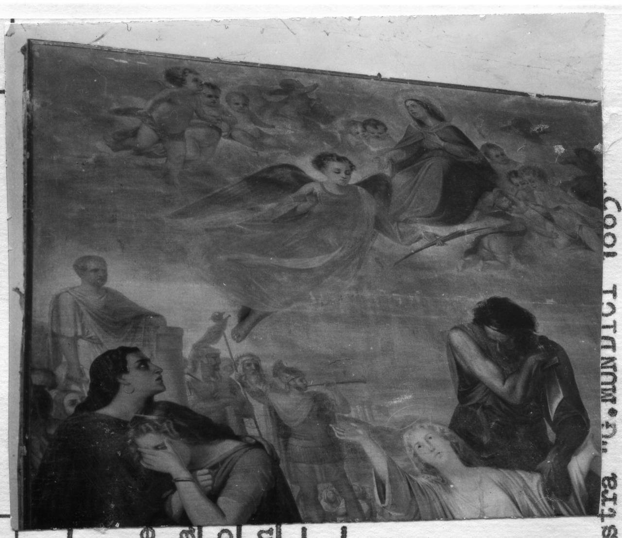 martirio di Sant'Agnese (dipinto) di Mundici Geminiano (sec. XIX)