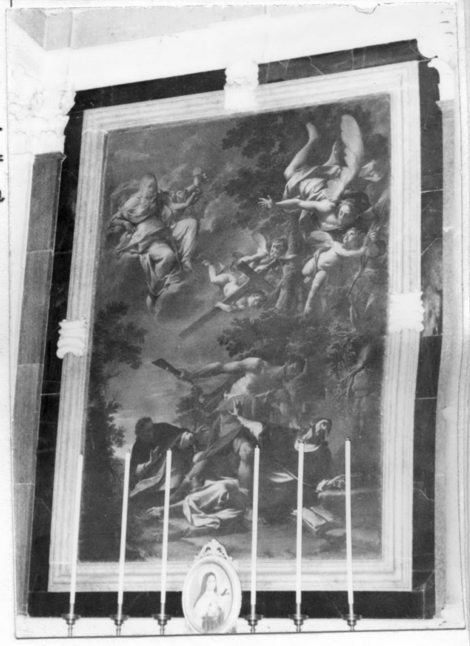 crocifissione di San Pietro (dipinto) di Monti Francesco (metà sec. XVIII)