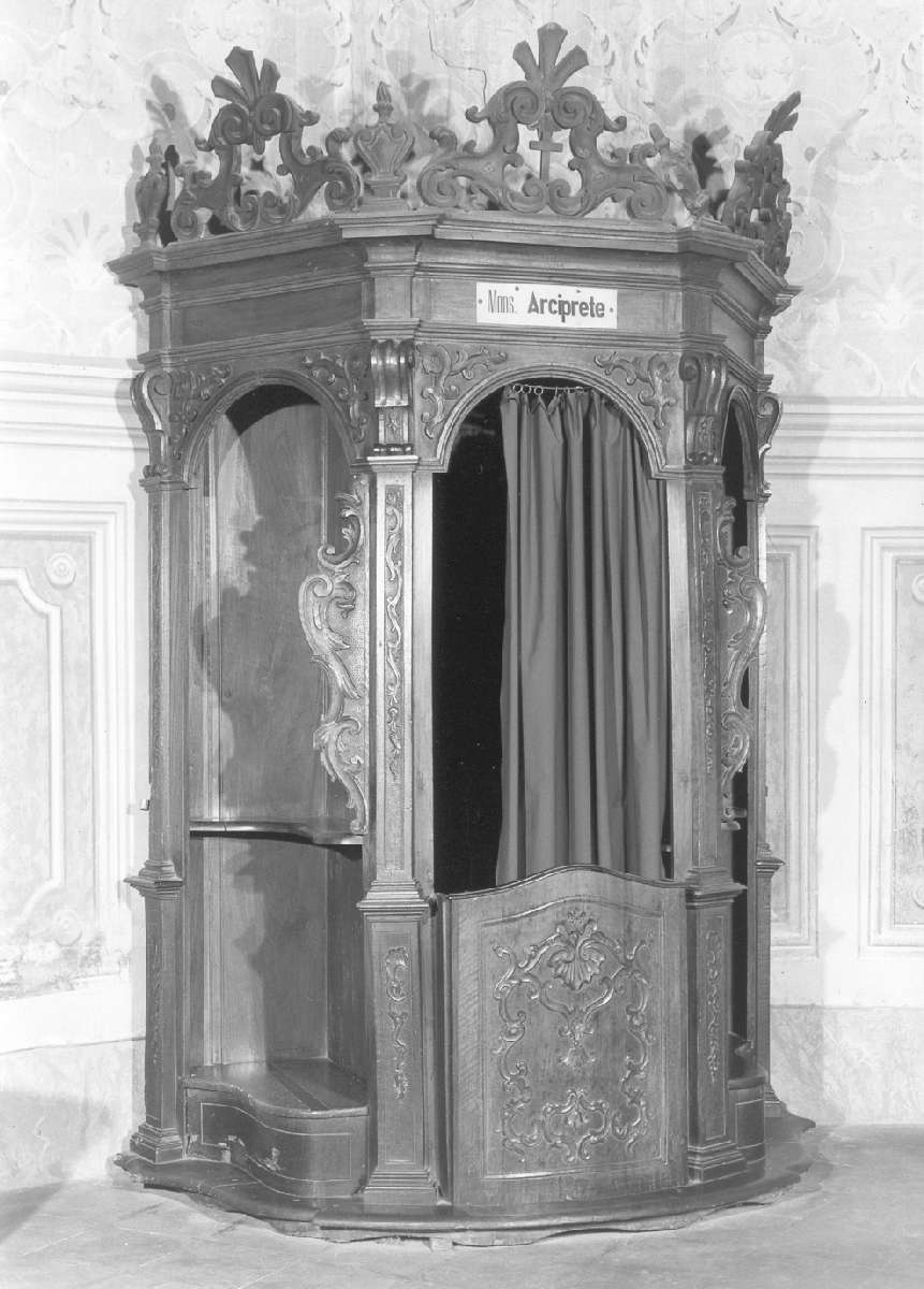 confessionale - manifattura emiliana (fine sec. XIX)