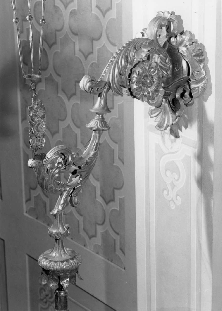 candeliere da parete, serie - manifattura emiliana (seconda metà sec. XIX)