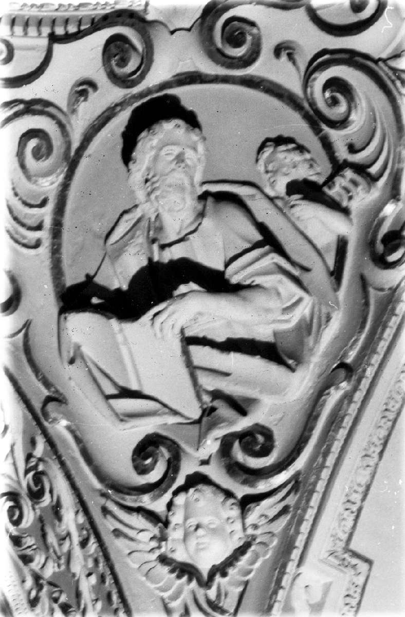 San Matteo Evangelista (decorazione plastica, complesso decorativo) - manifattura sassolese (metà sec. XVII)