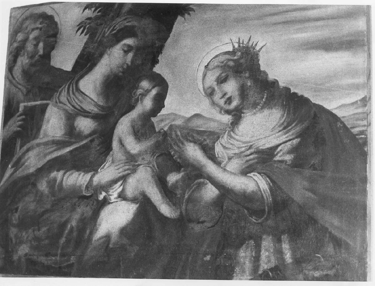 matrimonio mistico di Santa Caterina (dipinto) - ambito modenese (metà sec. XVII)